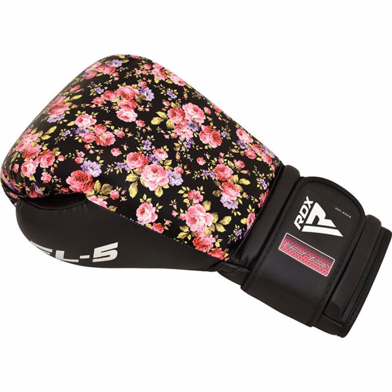 RDX FL5 floral BOXING GLOVES -black